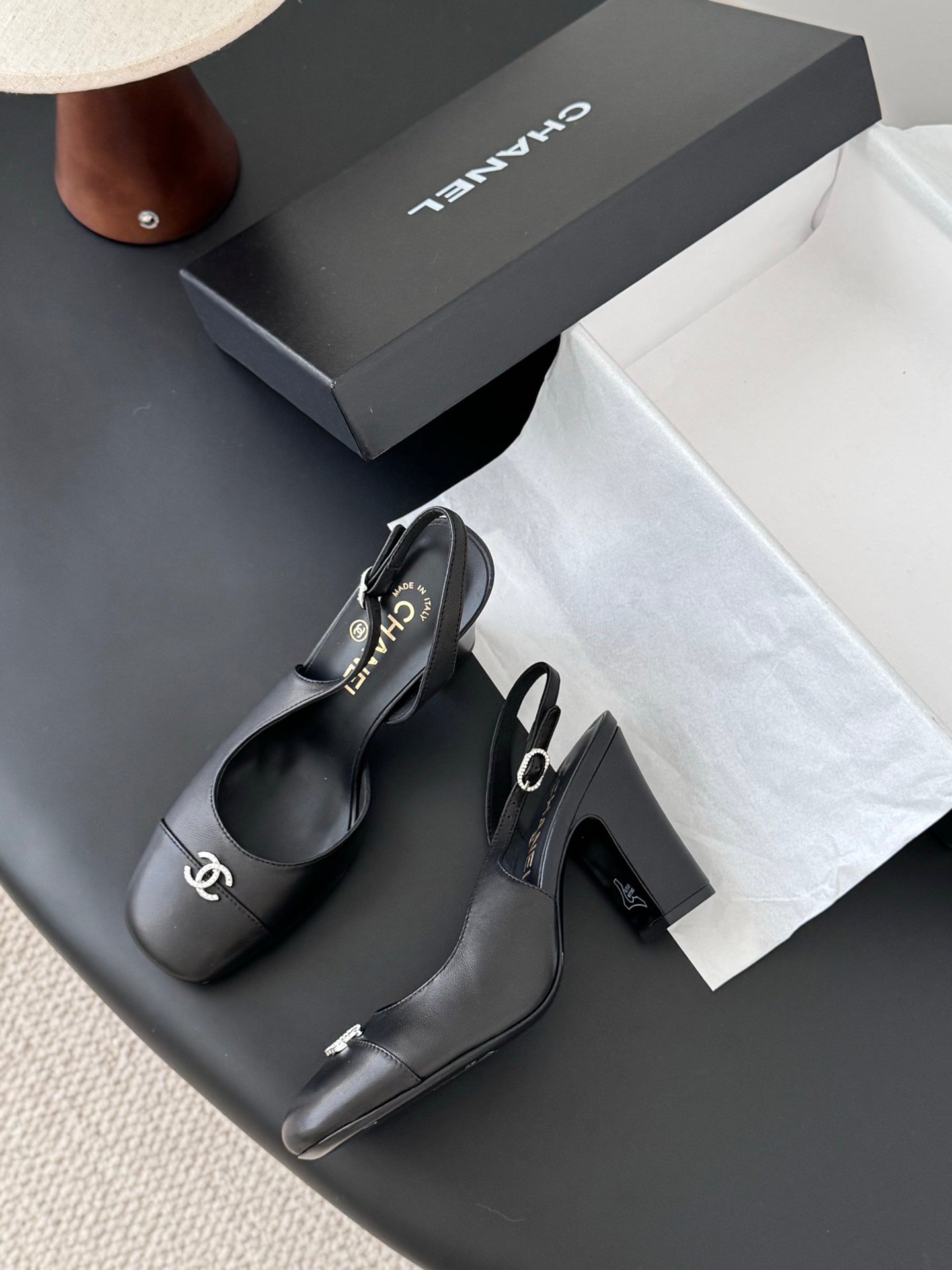 Chan 25fw slingback mary jane chunky heels