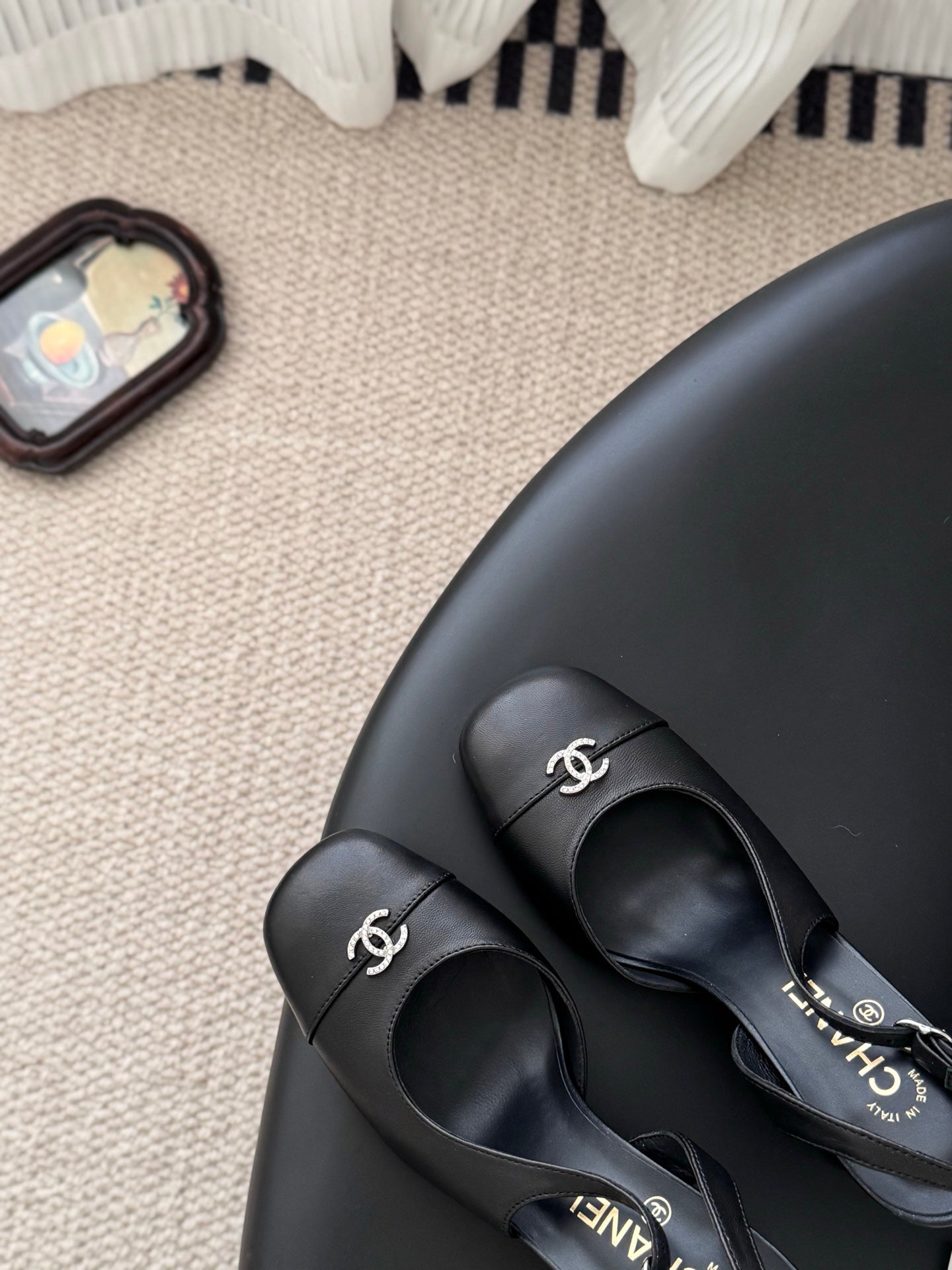 Chan 25fw slingback mary jane chunky heels