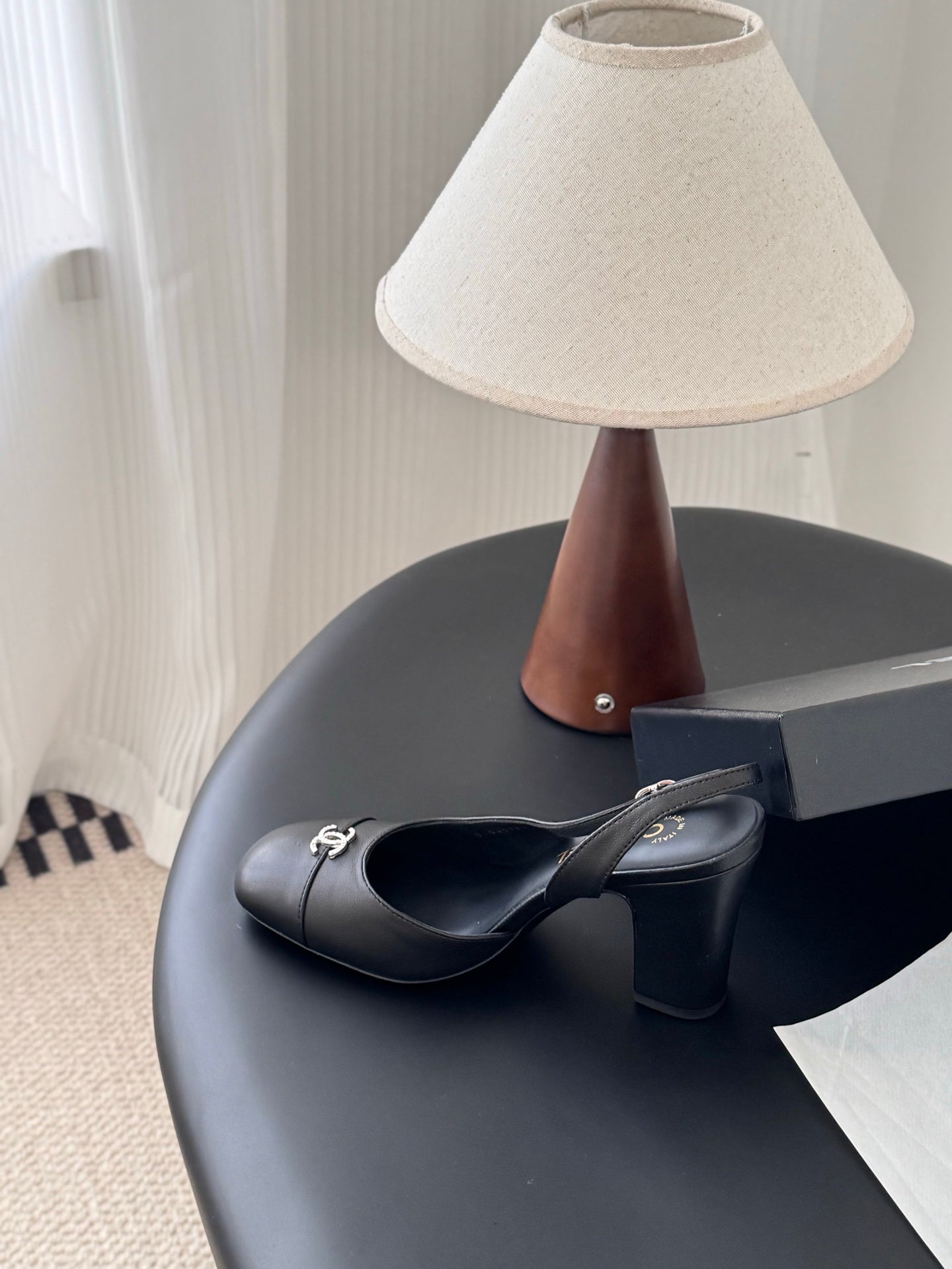 Chan 25fw slingback mary jane chunky heels