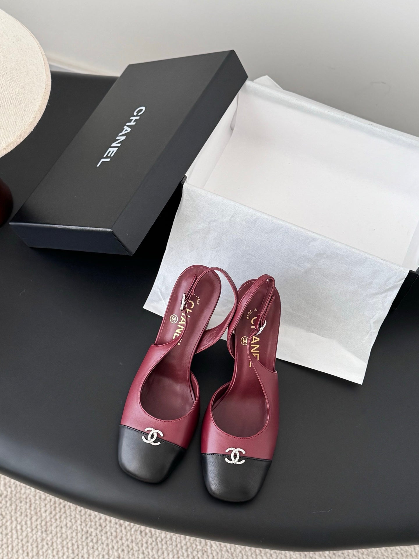 Chan 25fw slingback mary jane chunky heels