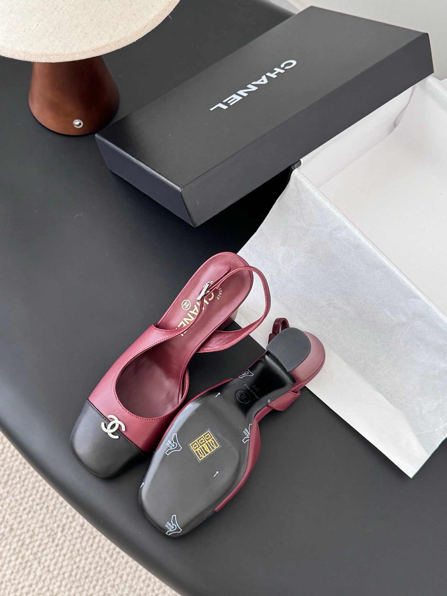 Chan 25fw slingback mary jane chunky heels