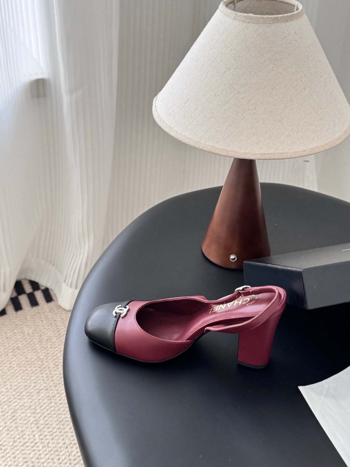 Chan 25fw slingback mary jane chunky heels