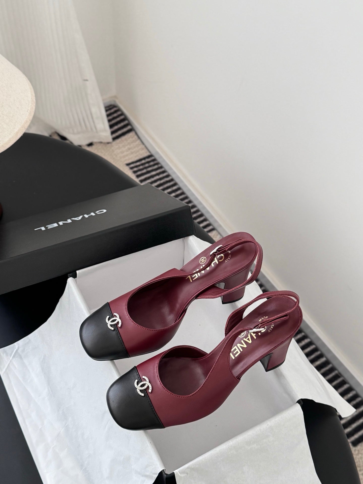 Chan 25fw slingback mary jane chunky heels