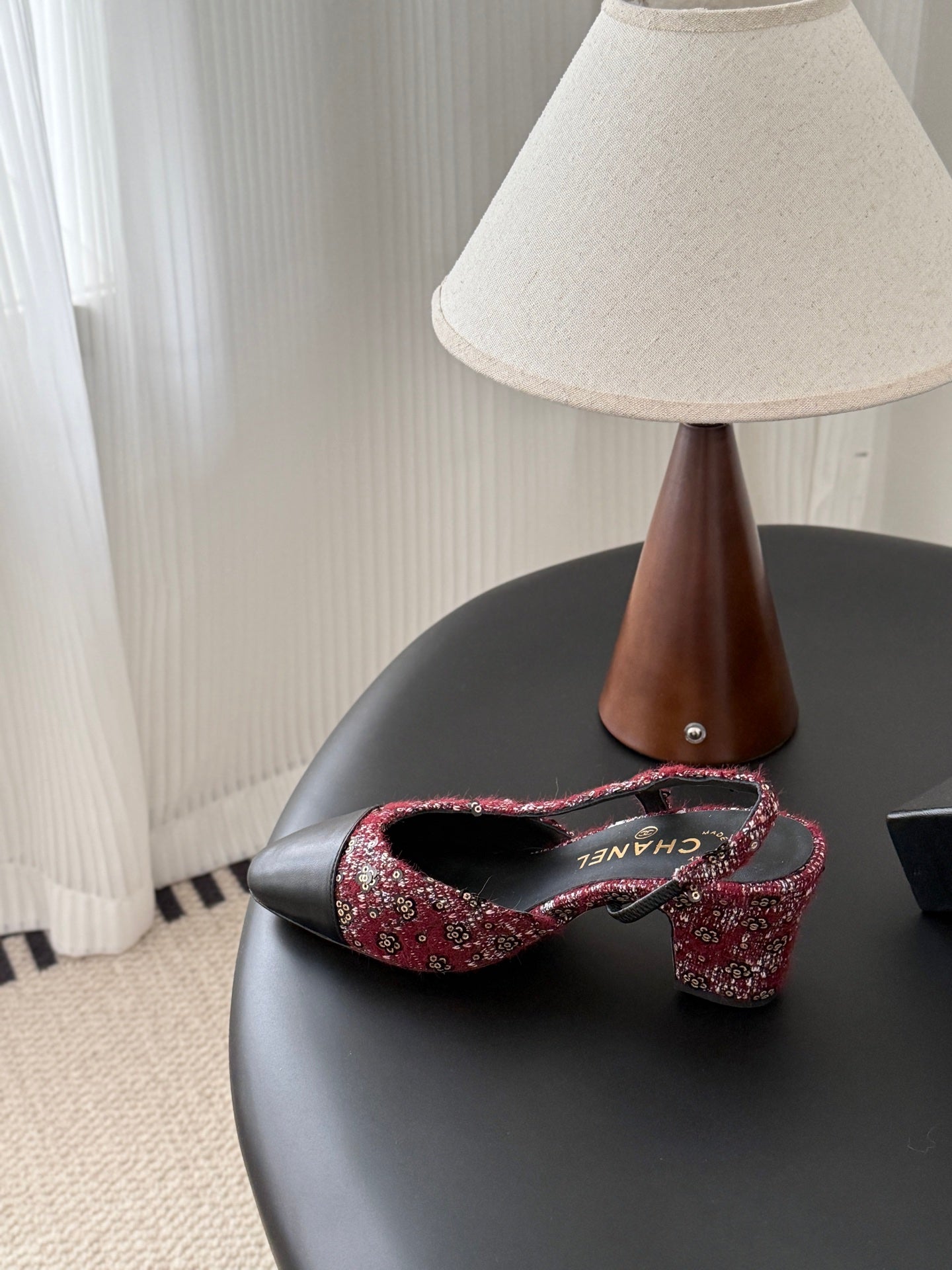 Chan 25fw slingback chunky heels