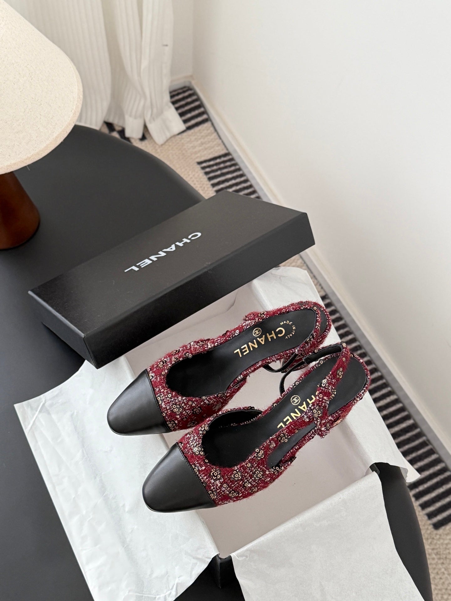 Chan 25fw slingback chunky heels