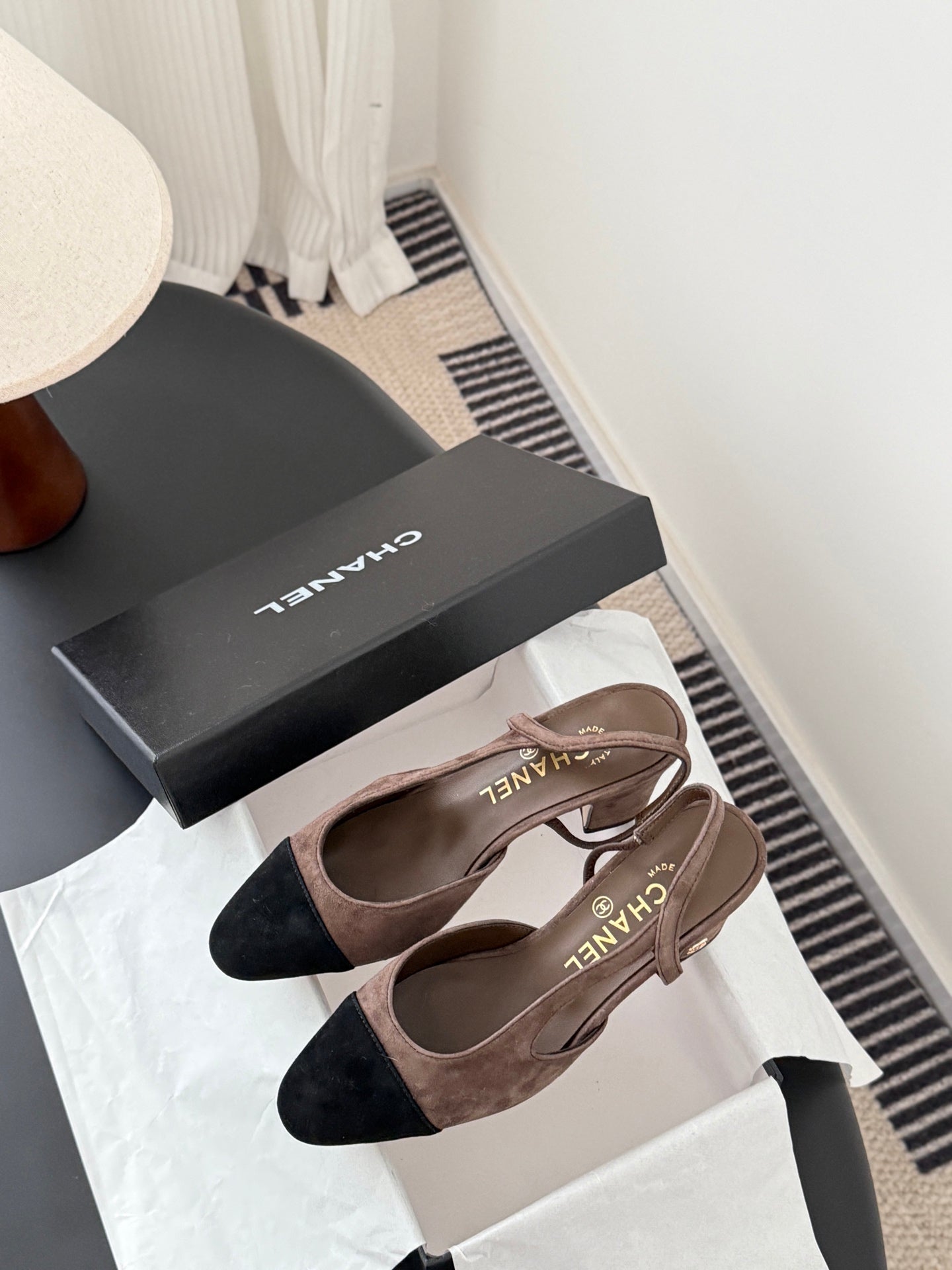 Chan 25fw slingback chunky heels