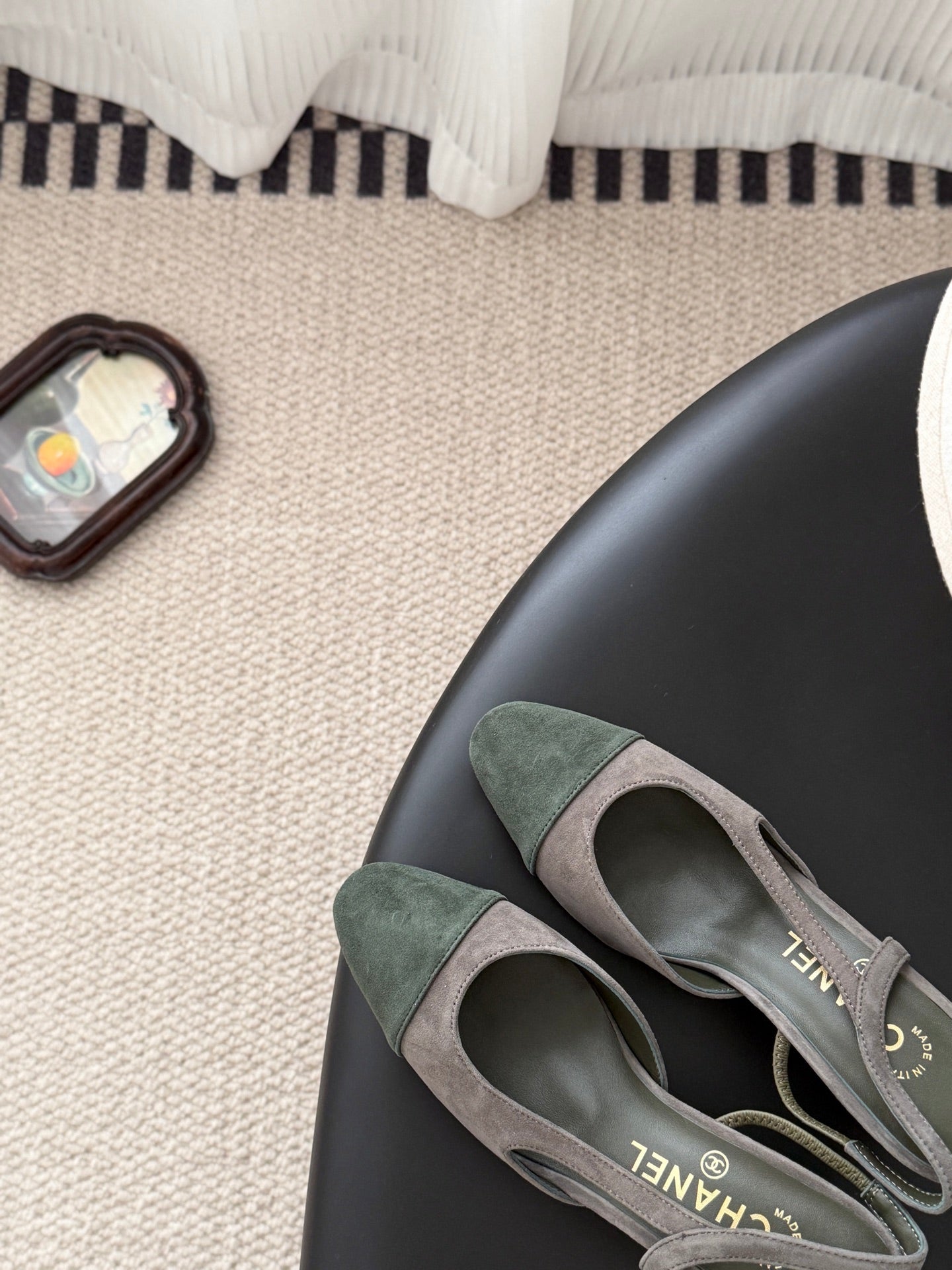 Chan 25fw slingback chunky heels