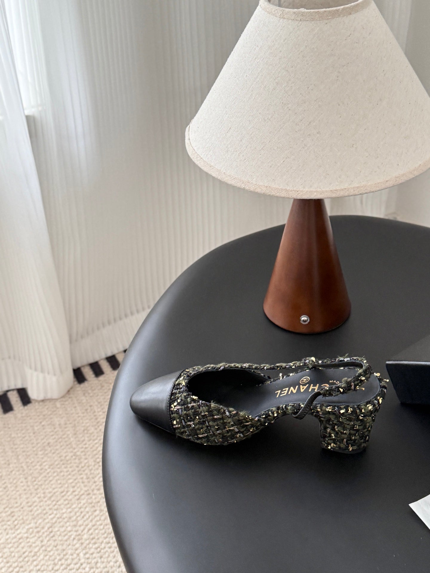 Chan 25fw slingback chunky heels