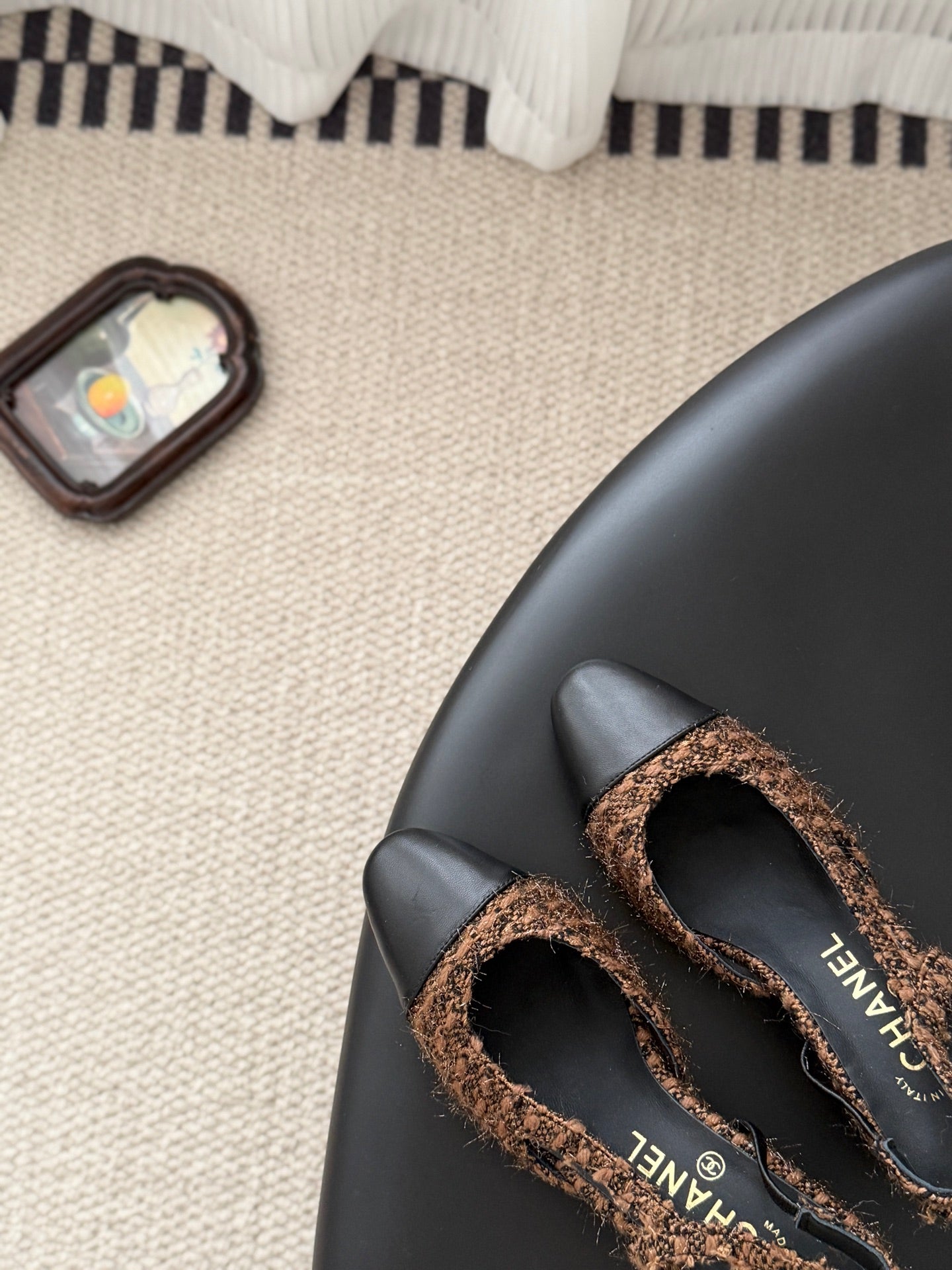 Chan 25fw slingback chunky heels