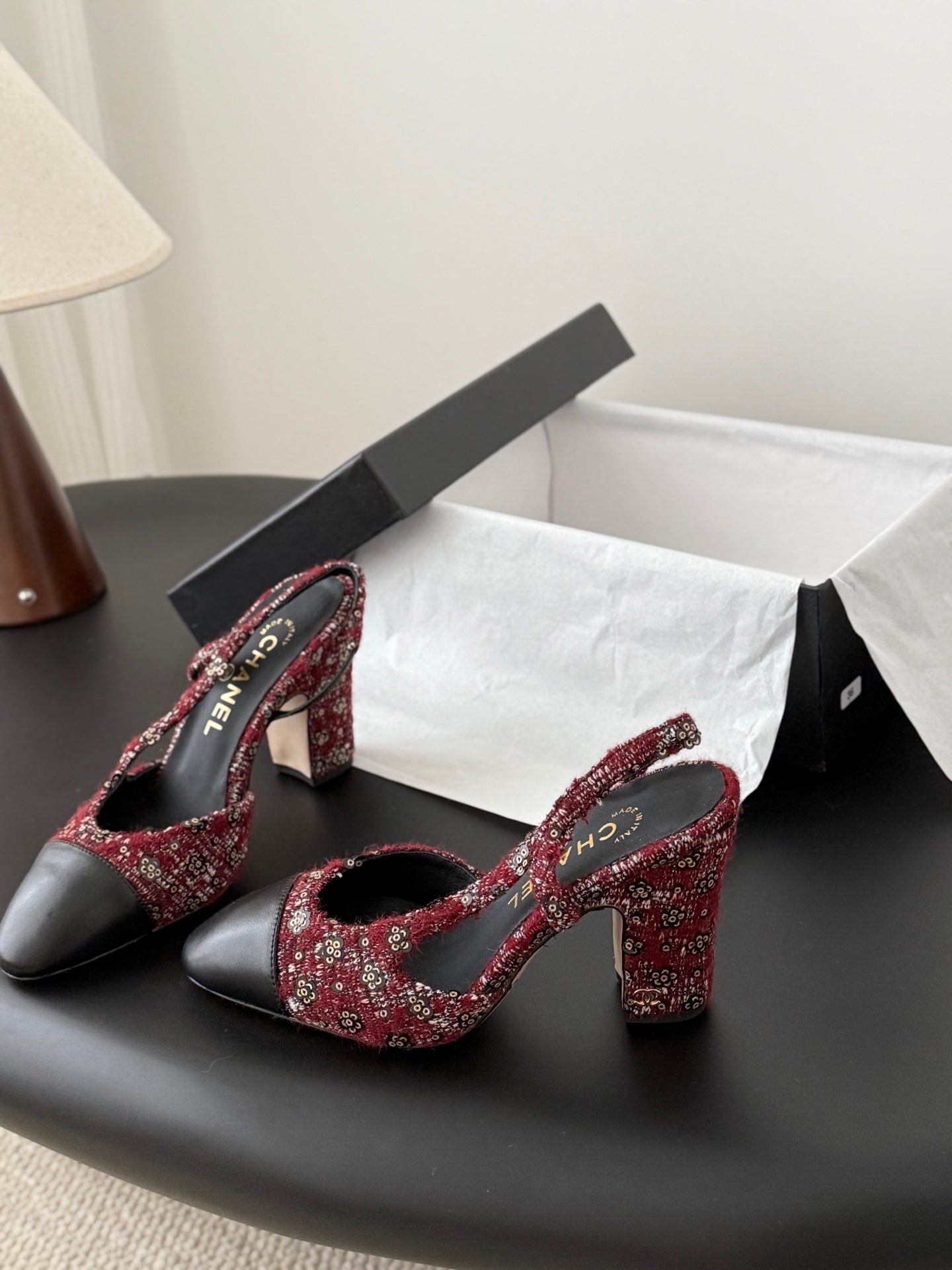 Chan 25fw slingback heels