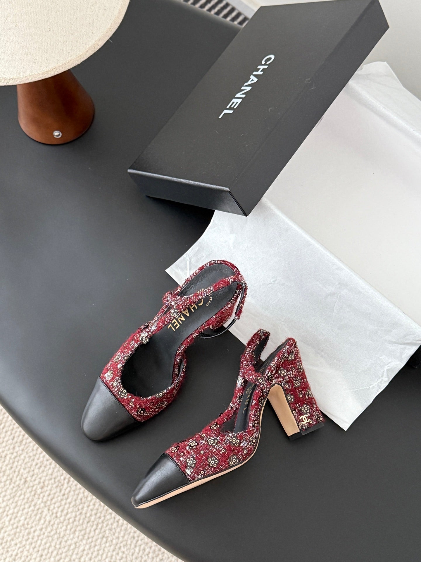 Chan 25fw slingback heels