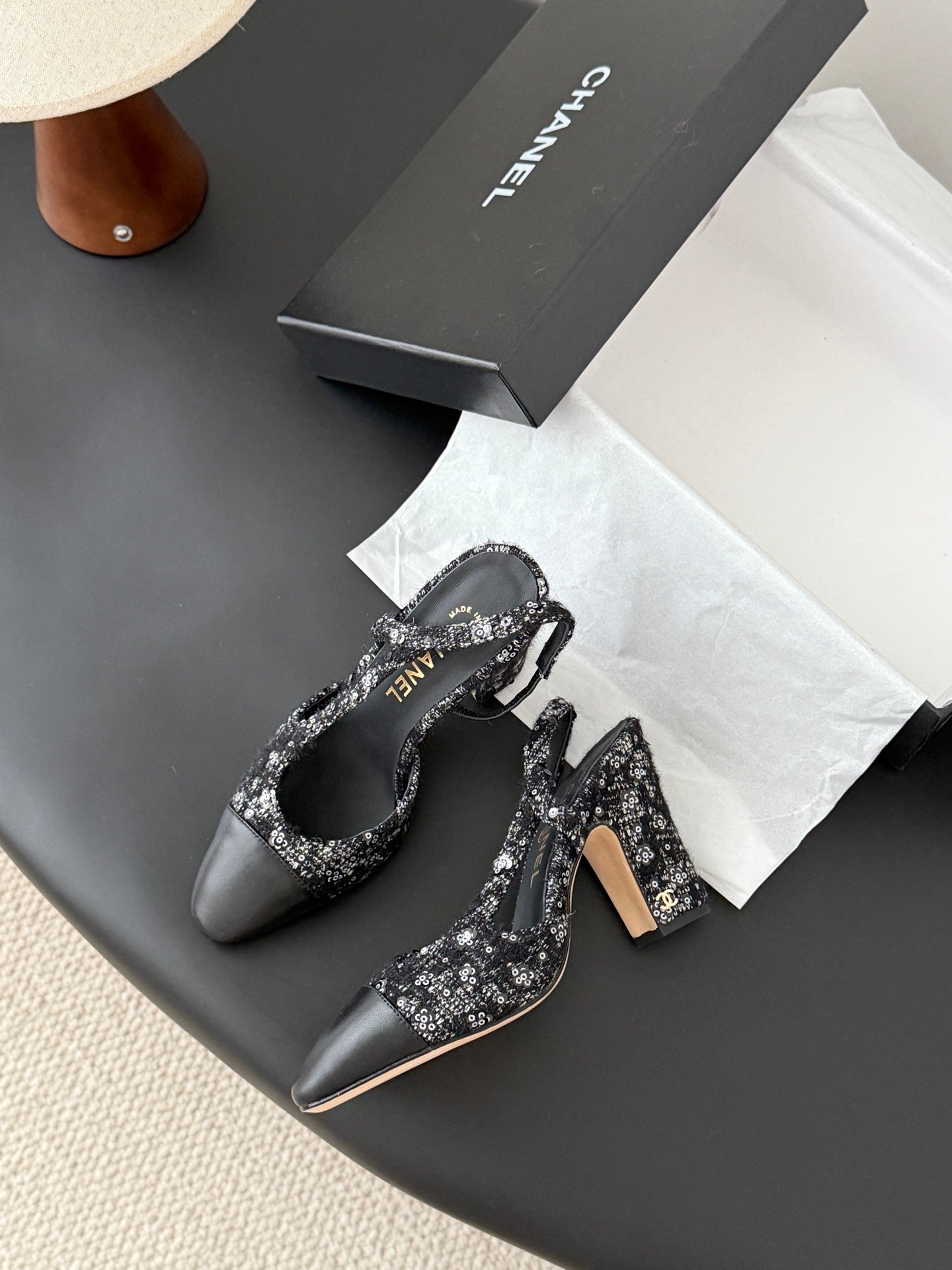 Chan 25fw slingback heels