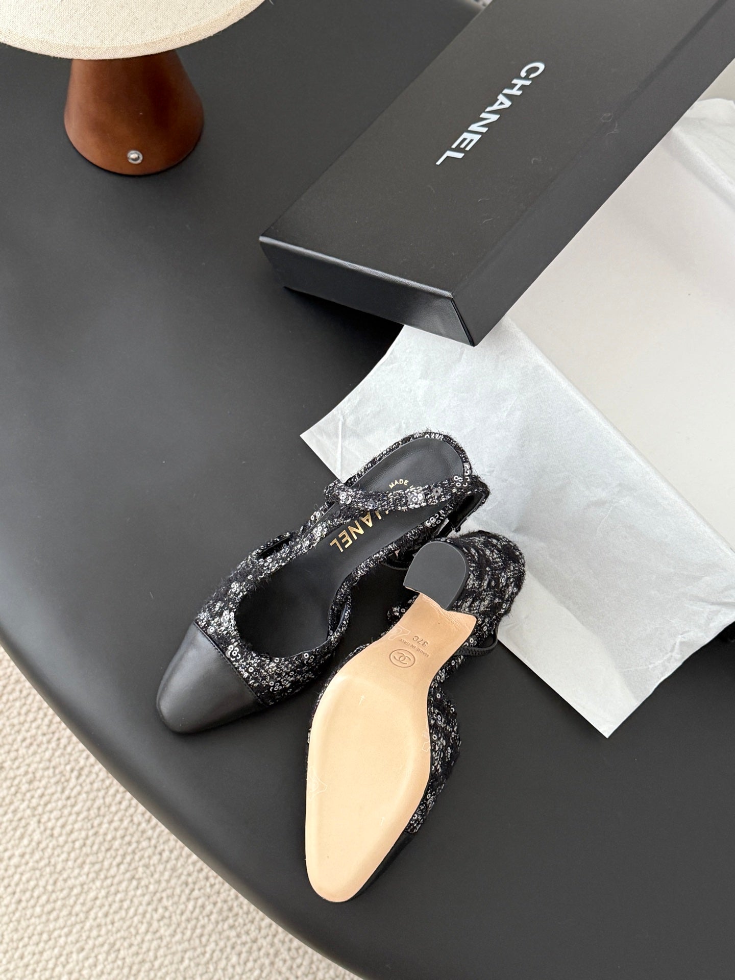 Chan 25fw slingback heels