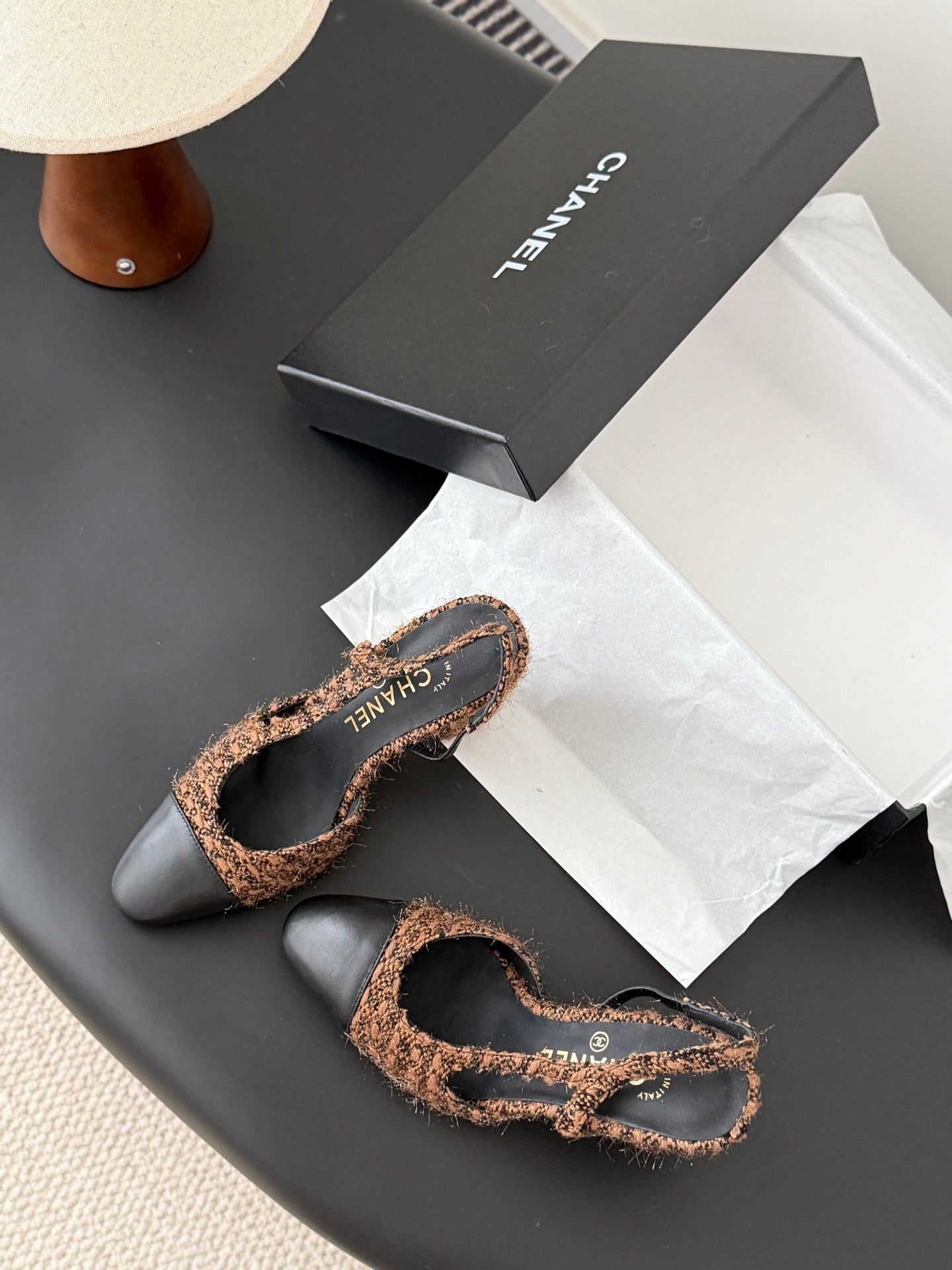 Chan 25fw slingback heels