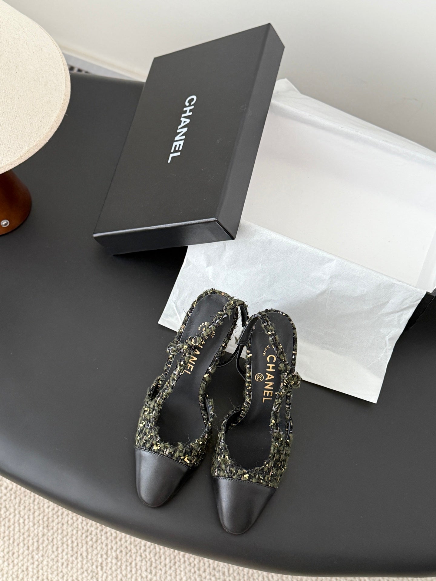 Chan 25fw slingback heels