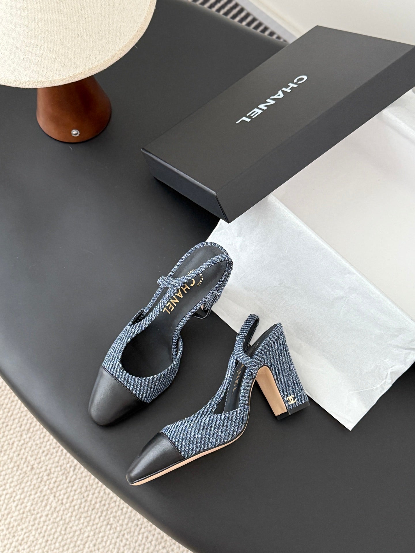 Chan 25fw slingback heels