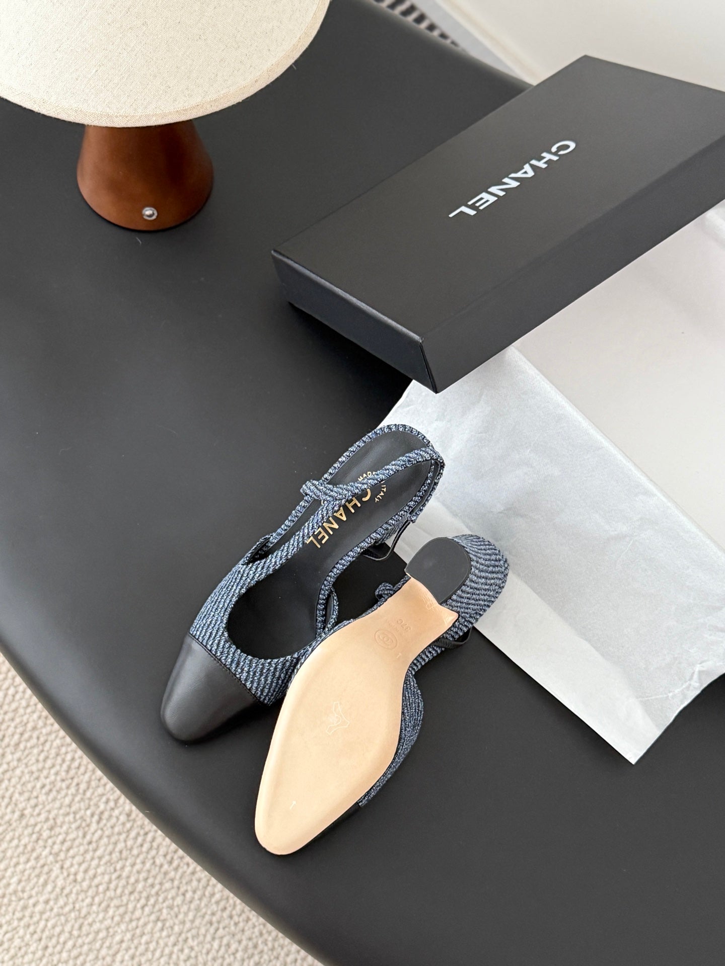 Chan 25fw slingback heels