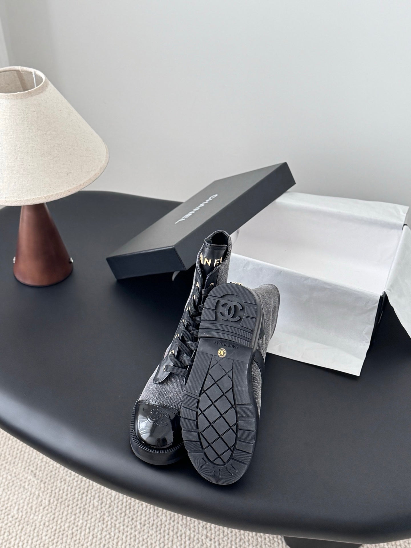 Chan 25fw ankle boots