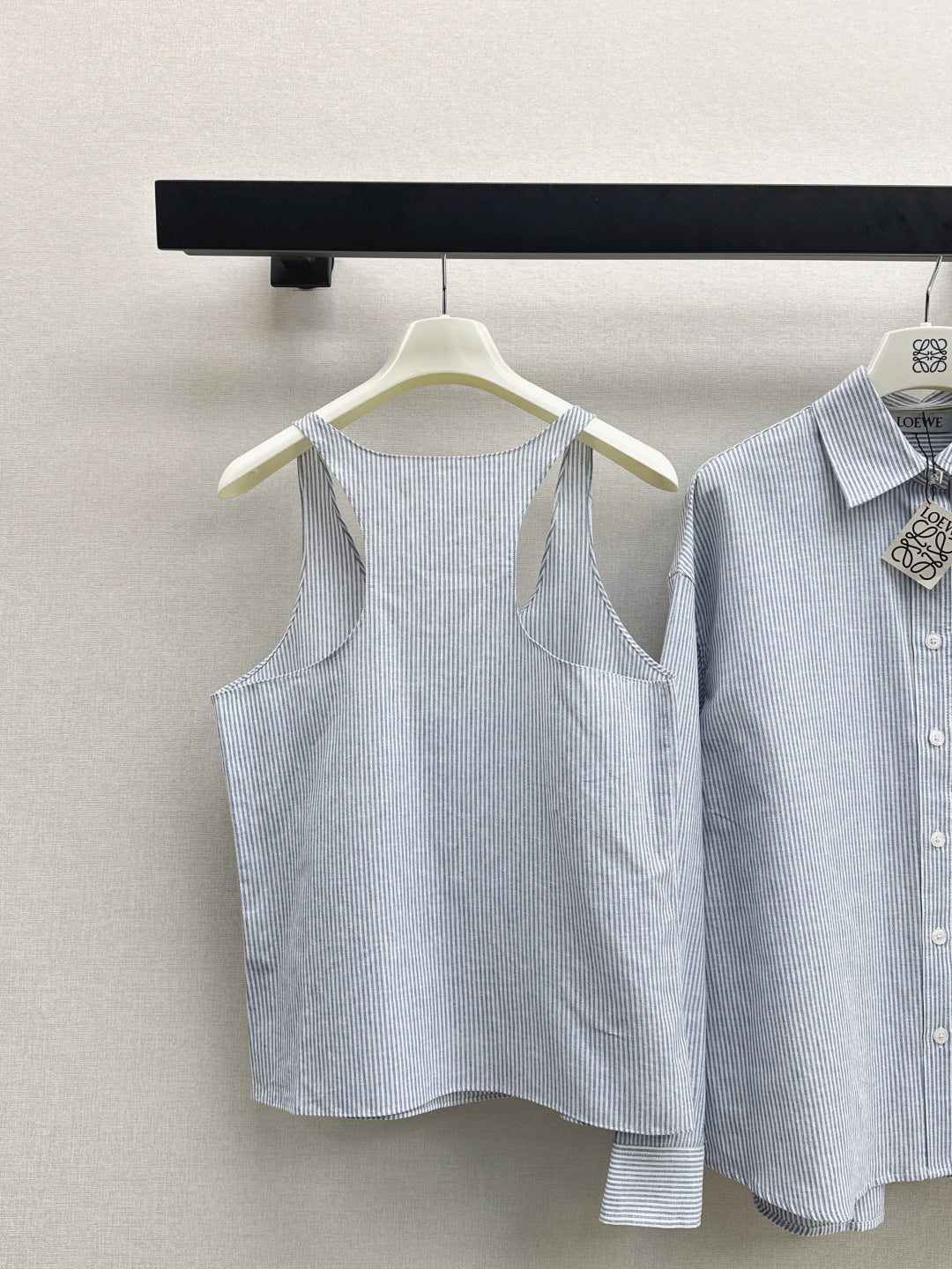 Loe NEW Striped vest  shirt set