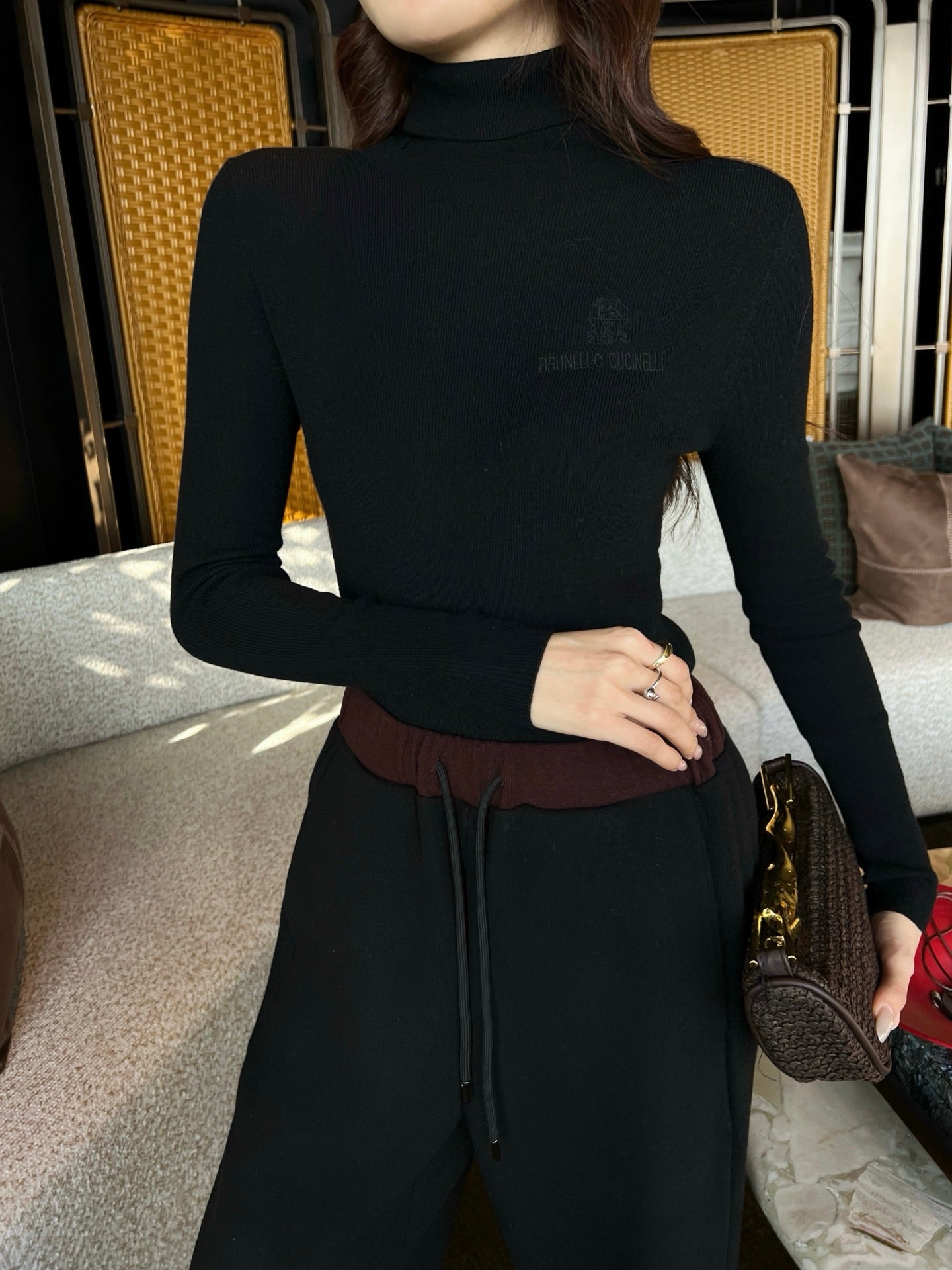 Brun NEW Wool turtleneck base layer