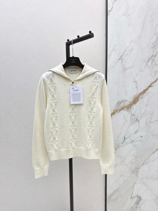 Chan NEW zip knitted sweater