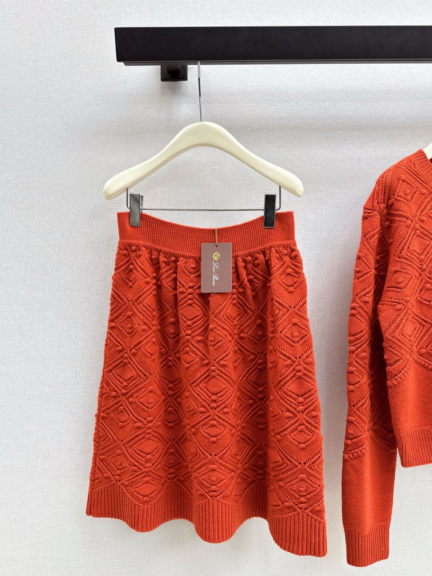 Loro NEW Jacquard sweater  skirt suit