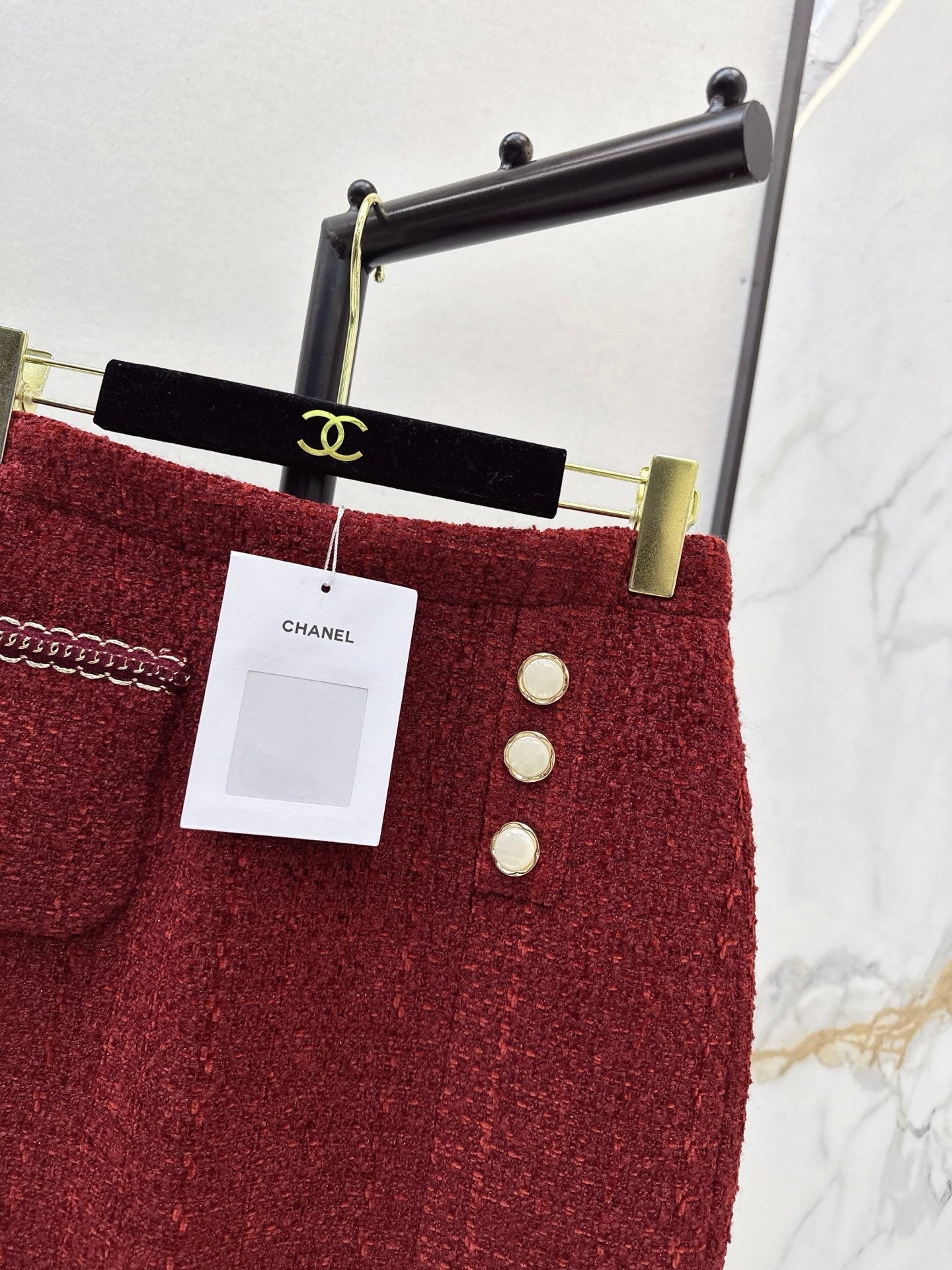 Chan NEW woven A-line skirt