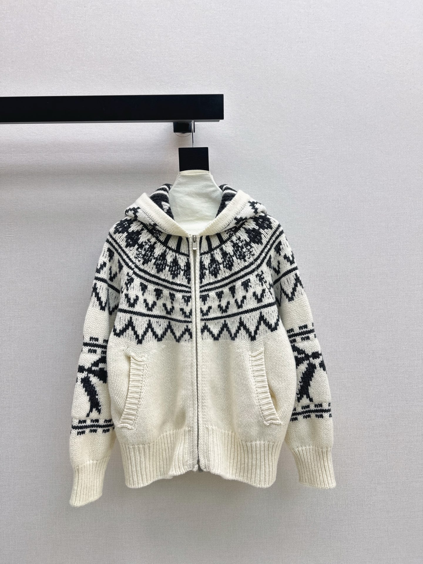 Loro NEW fair isle hooded cardigan