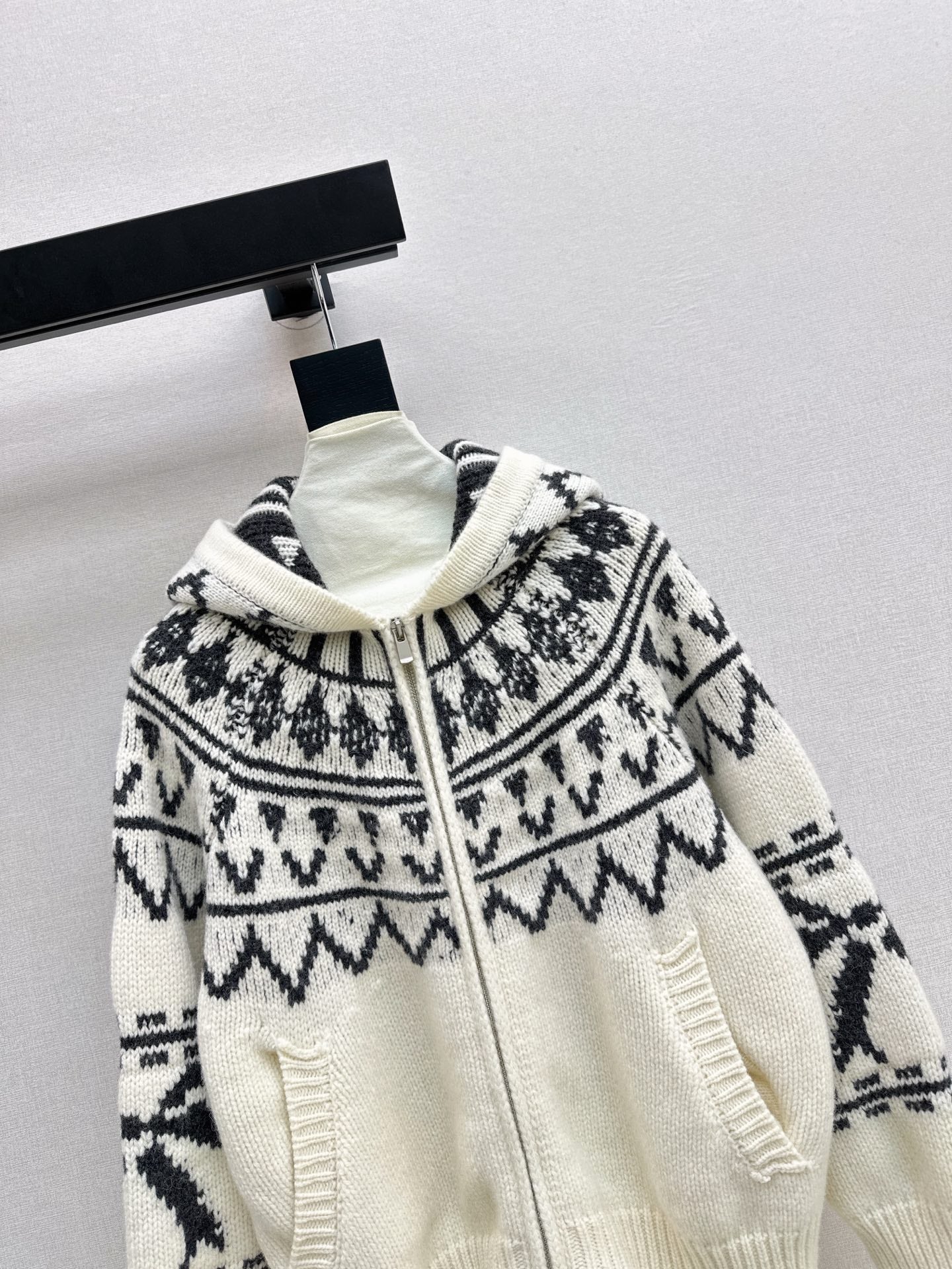 Loro NEW fair isle hooded cardigan