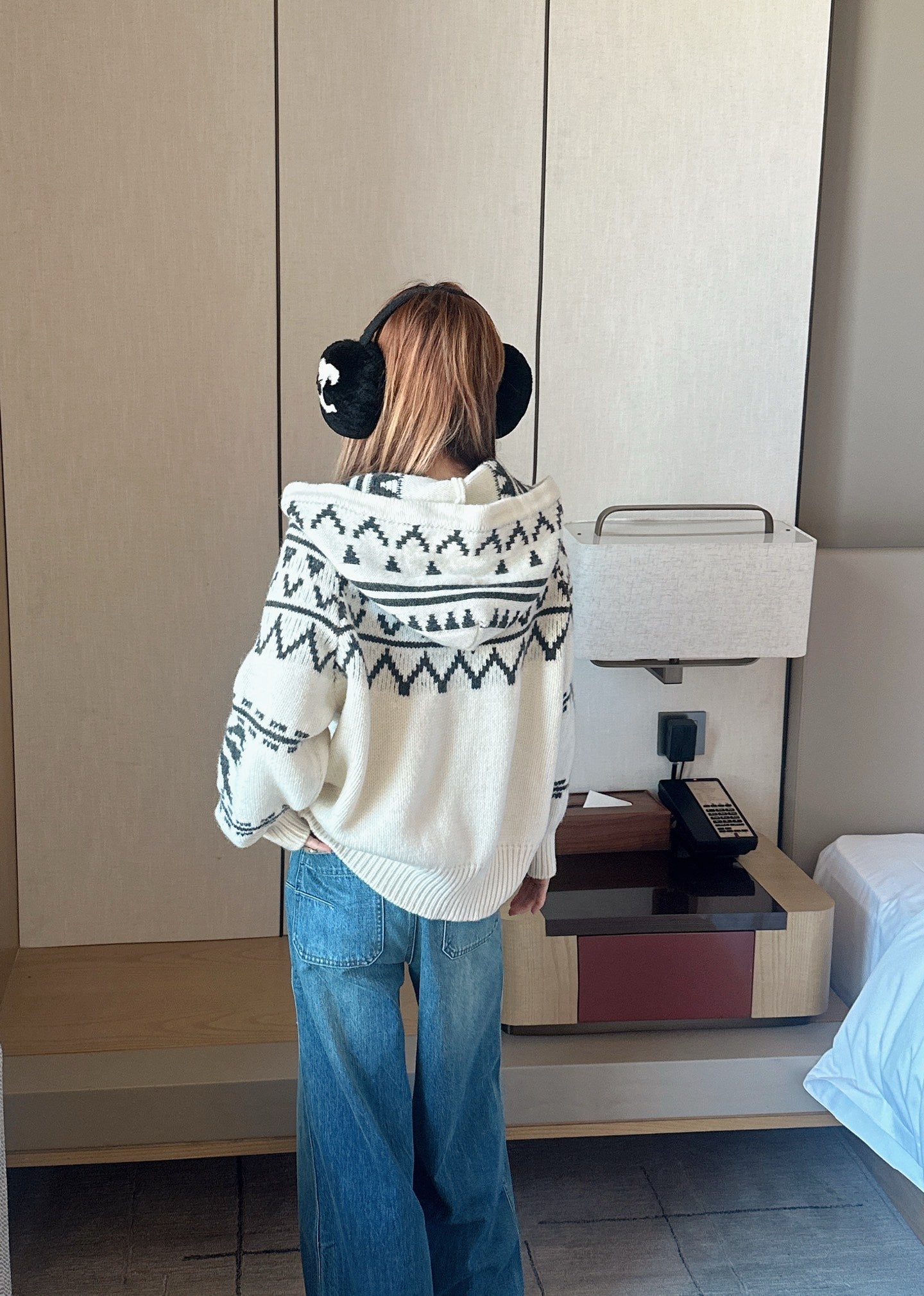 Loro NEW fair isle hooded cardigan