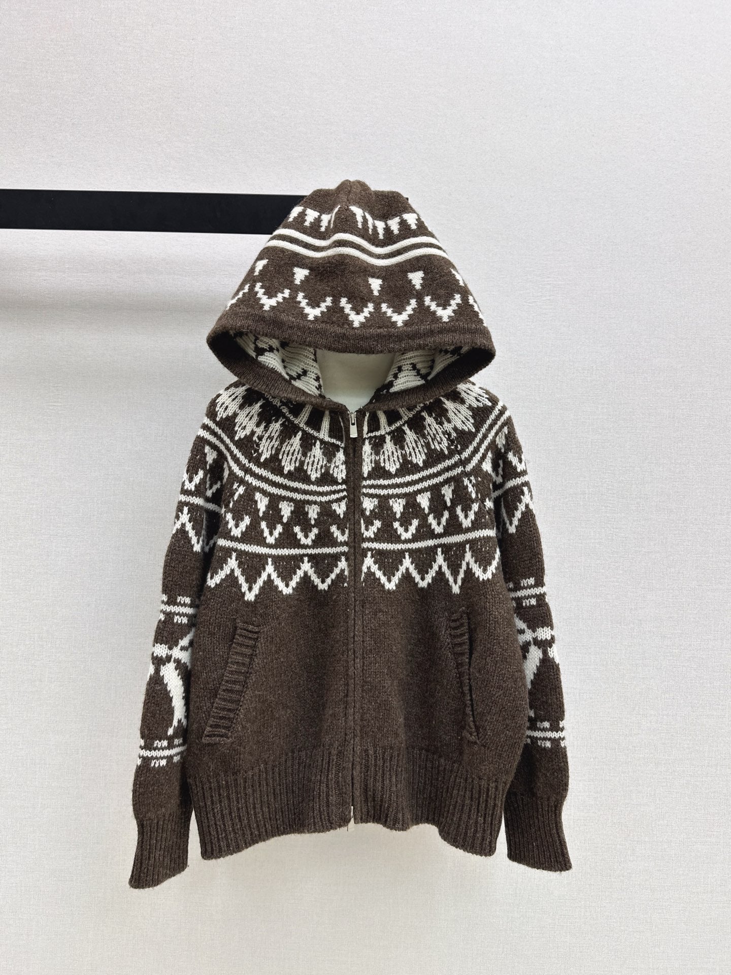 Loro NEW fair isle hooded cardigan