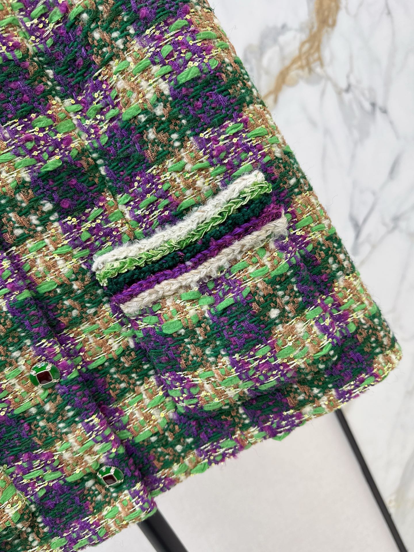 Chan NEW woven plaid vest