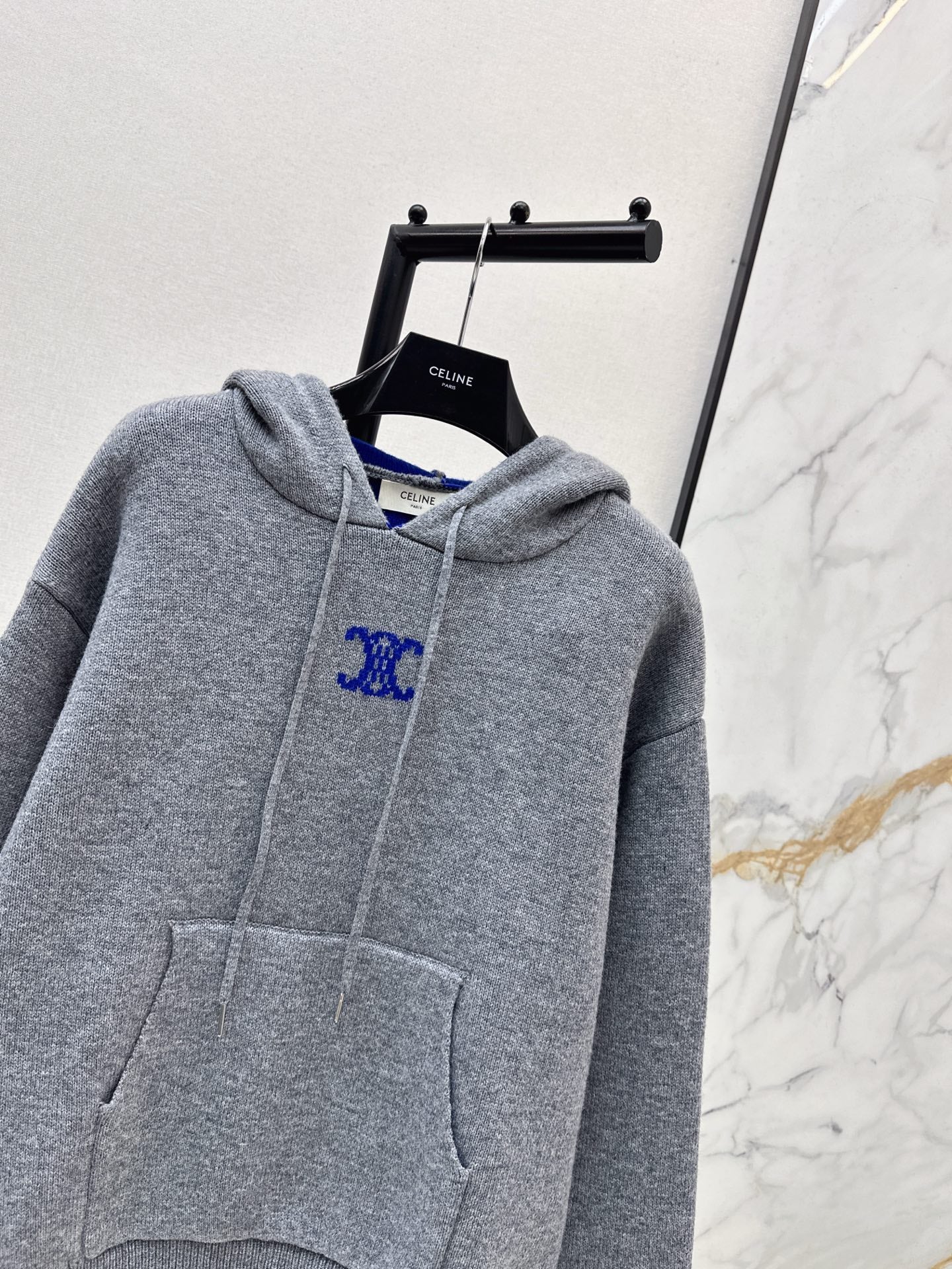 Ce1i NEW Hooded jacquard sweater