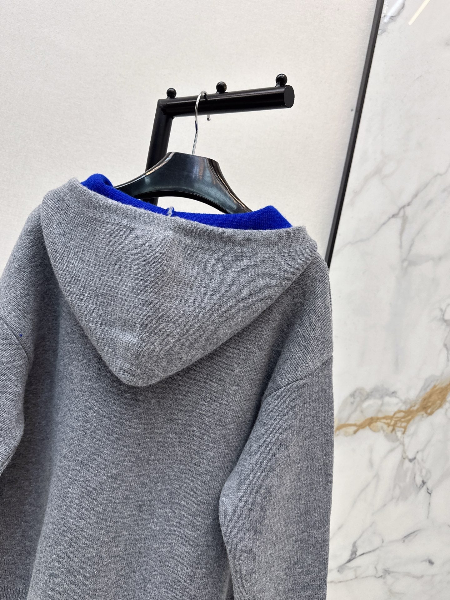 Ce1i NEW Hooded jacquard sweater