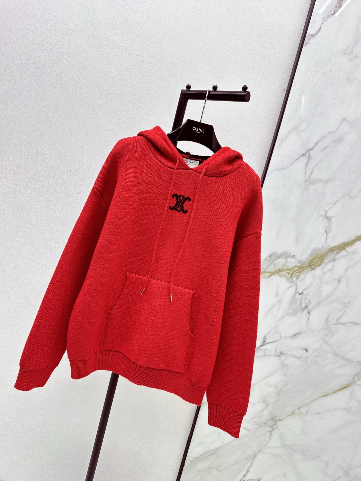 Ce1i NEW Hooded jacquard sweater