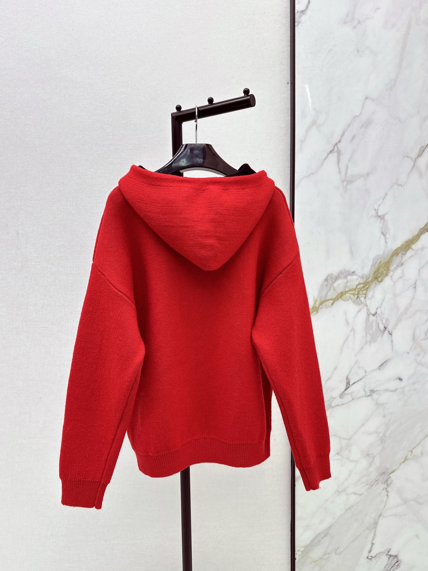 Ce1i NEW Hooded jacquard sweater