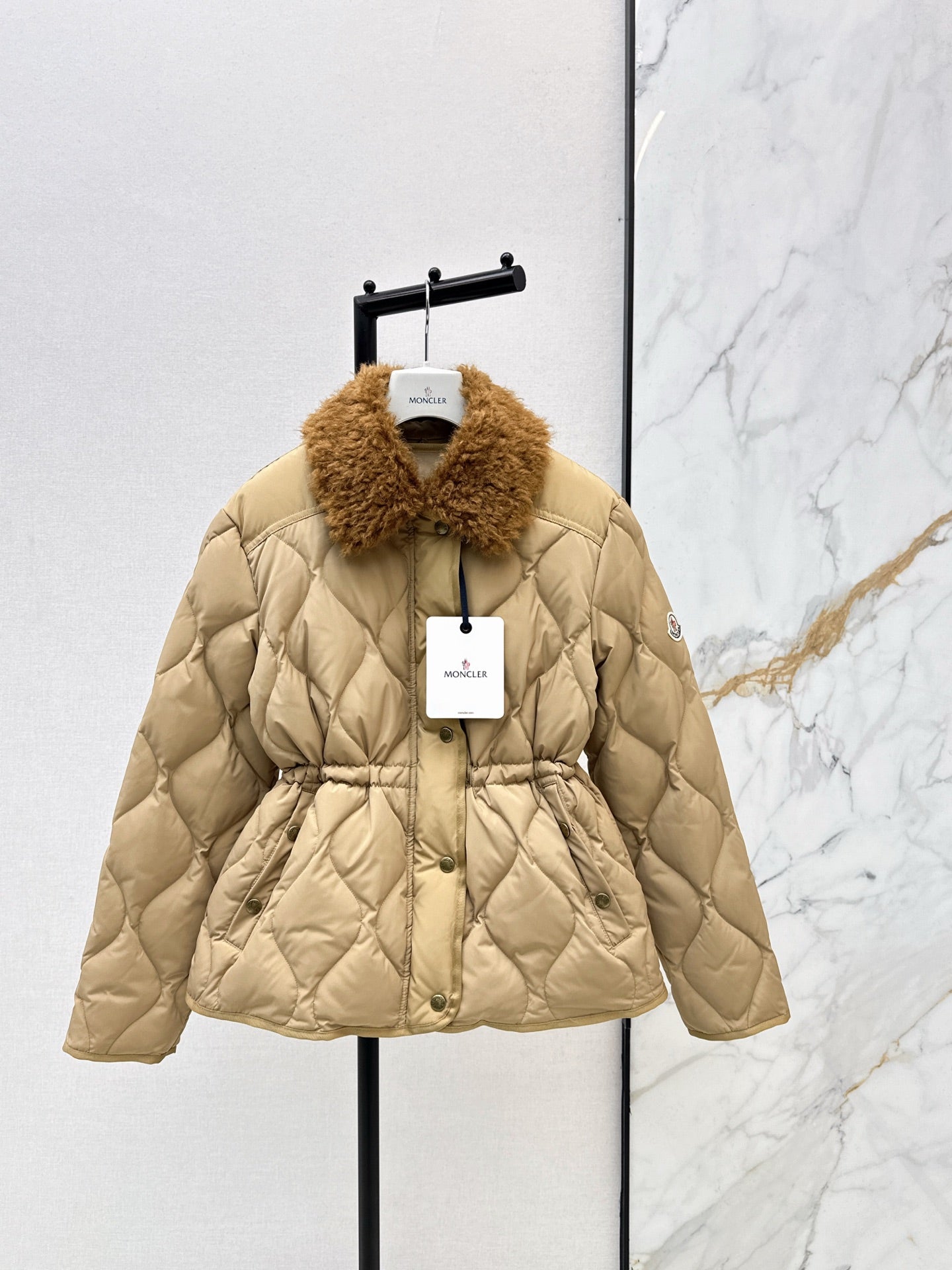 Monc NEW Teddy bear vest + drawstring down jacket set