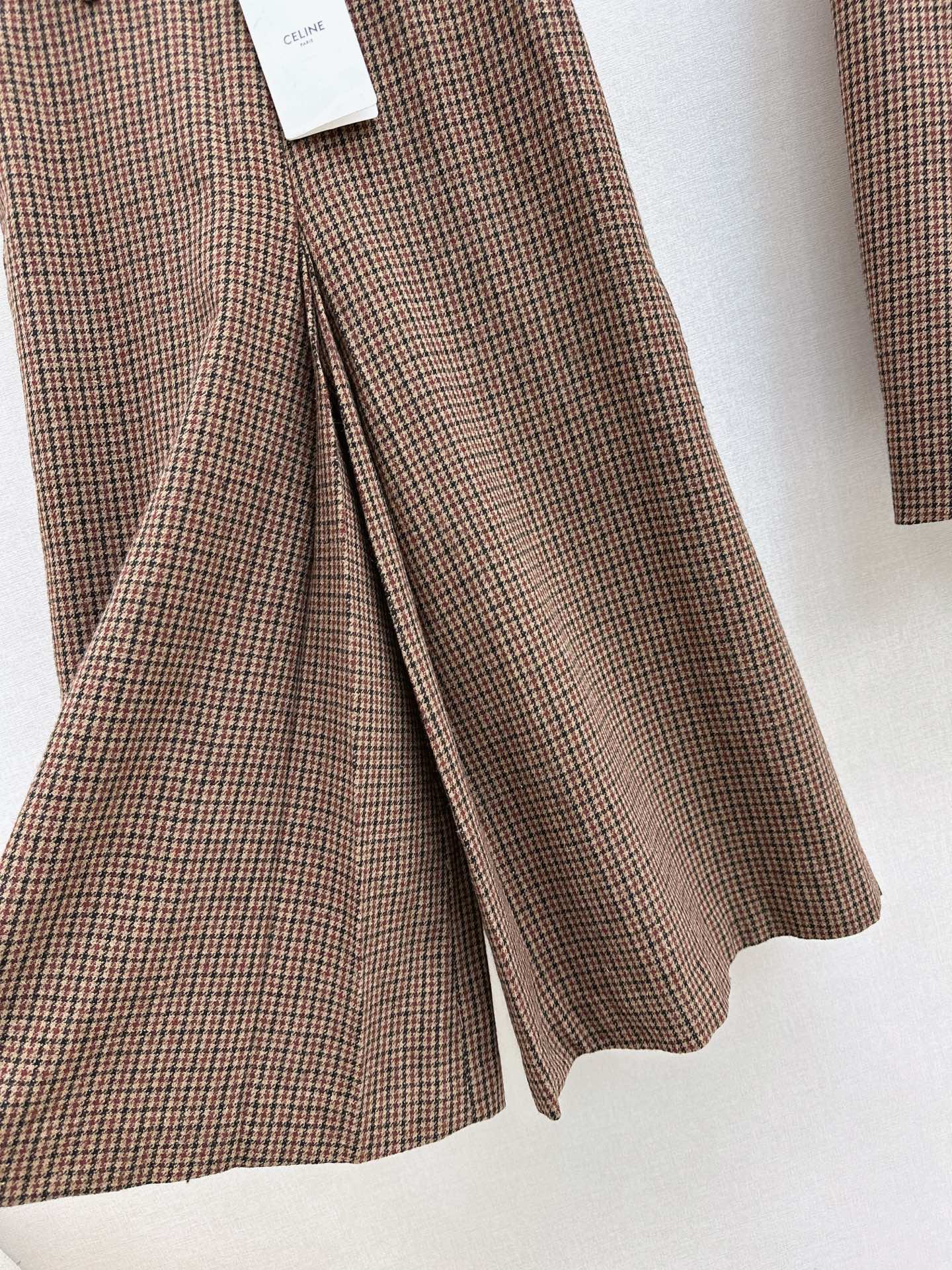 Ce1i NEW plaid high-waisted skirt pants