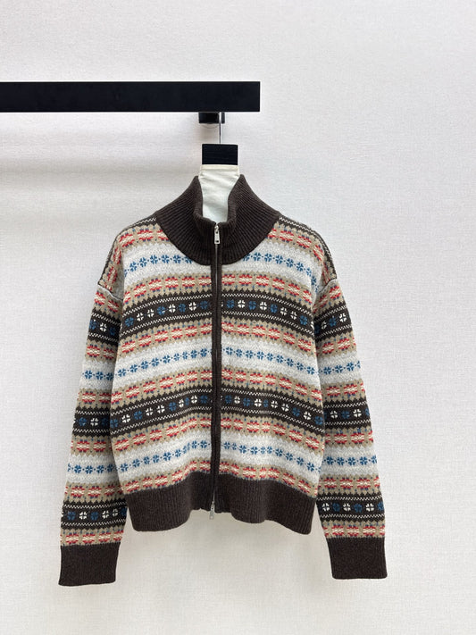 Loro NEW fair Isle knitted cardigan