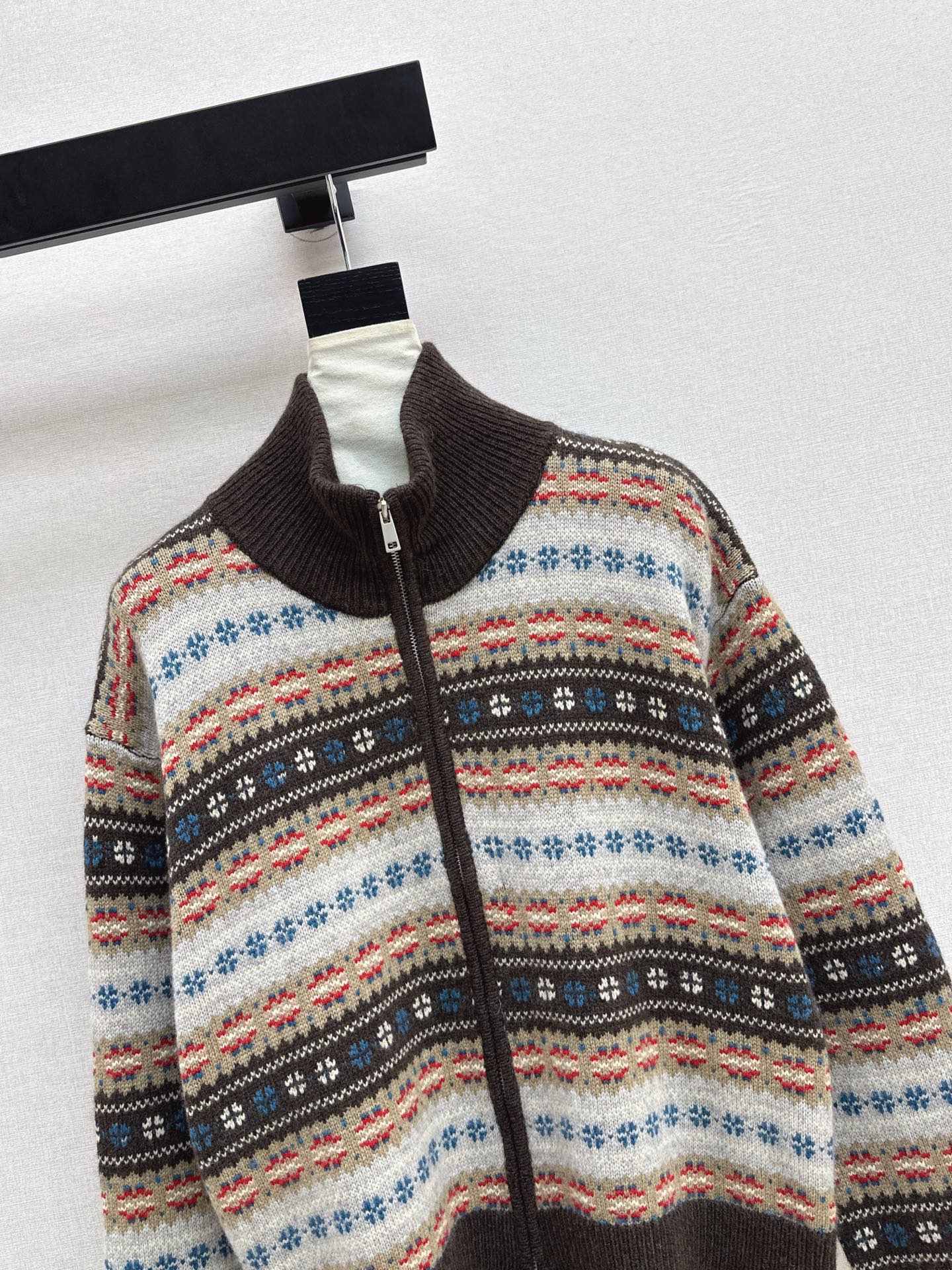 Loro NEW fair Isle knitted cardigan