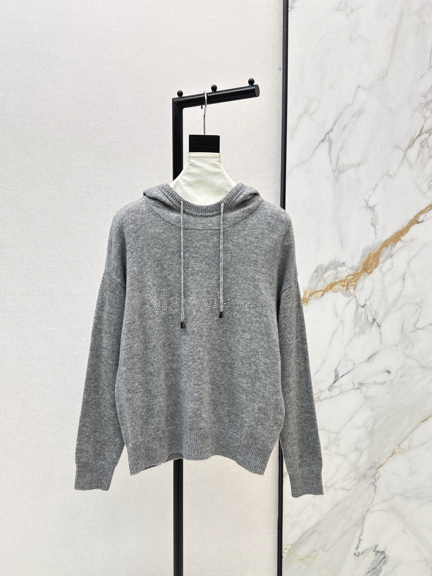 Max NEW rhinestone hooded sweater