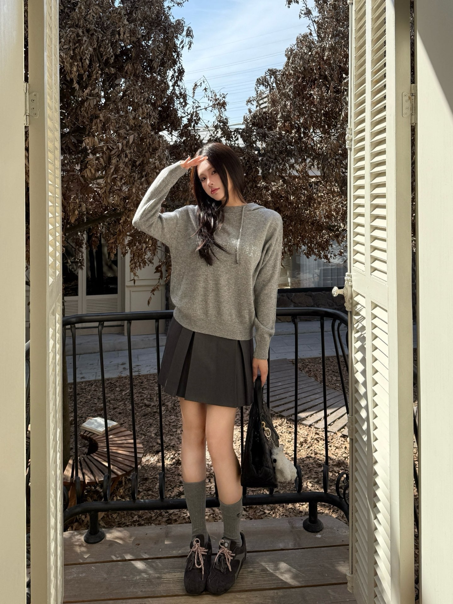 Max NEW rhinestone hooded sweater