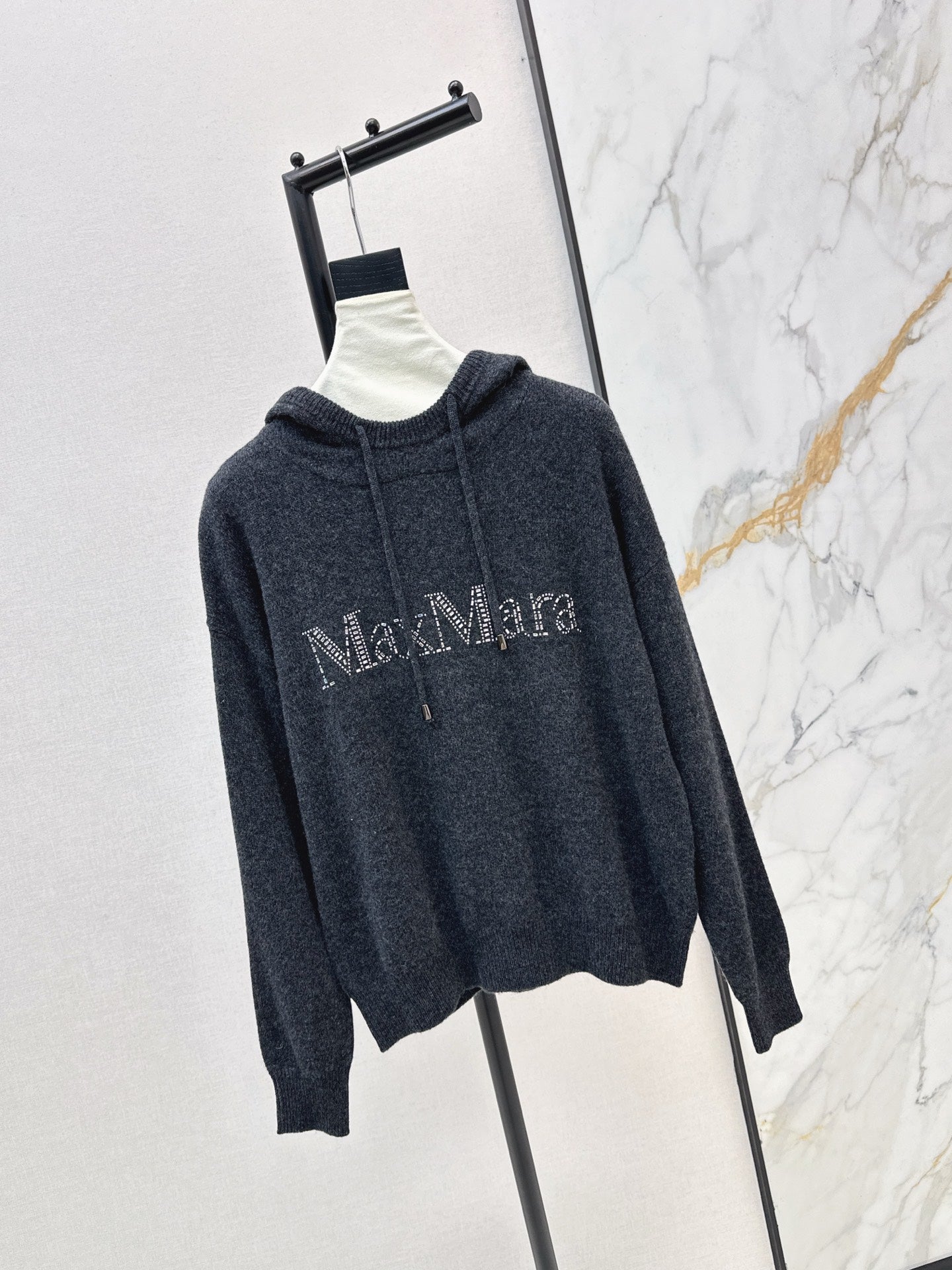 Max NEW rhinestone hooded sweater