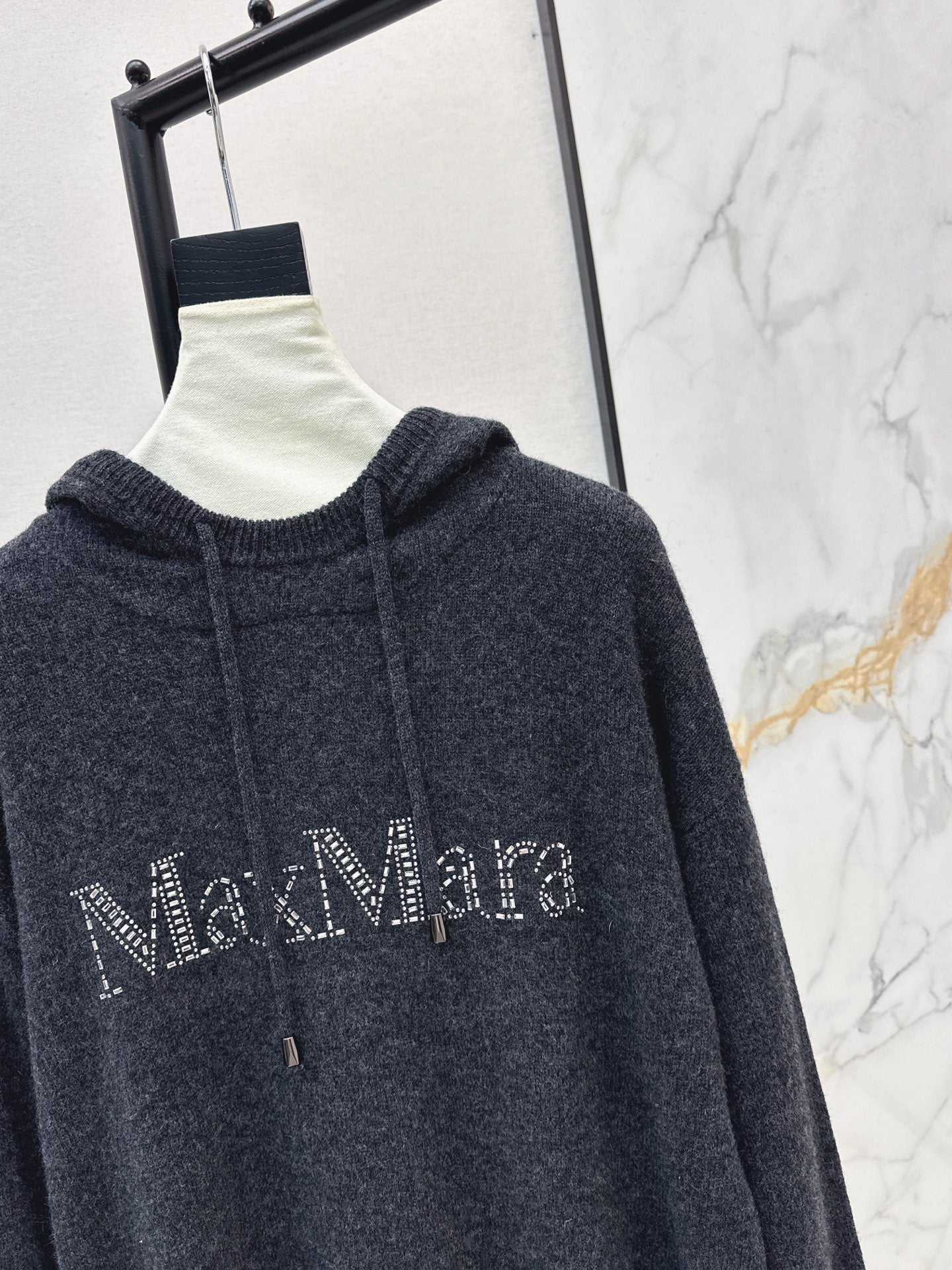 Max NEW rhinestone hooded sweater