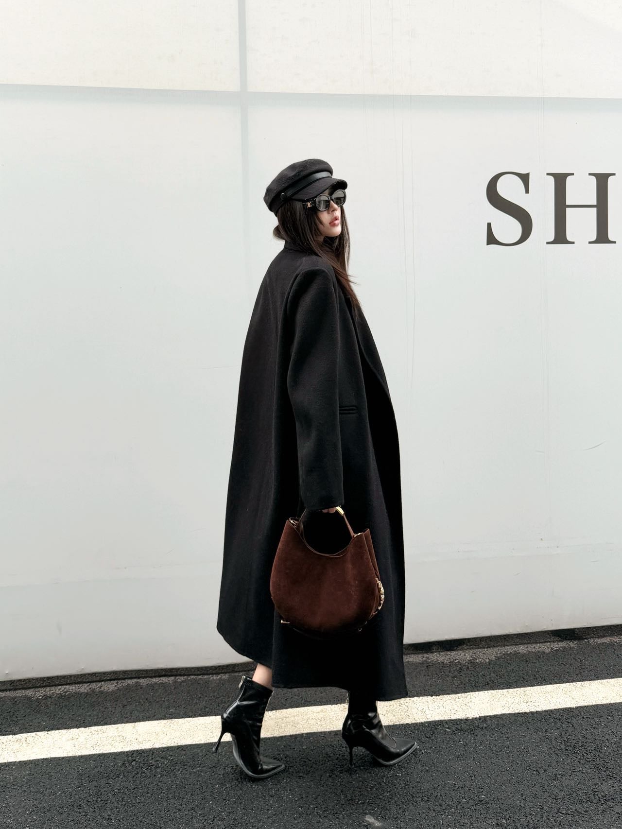 Row NEW woolen overcoats