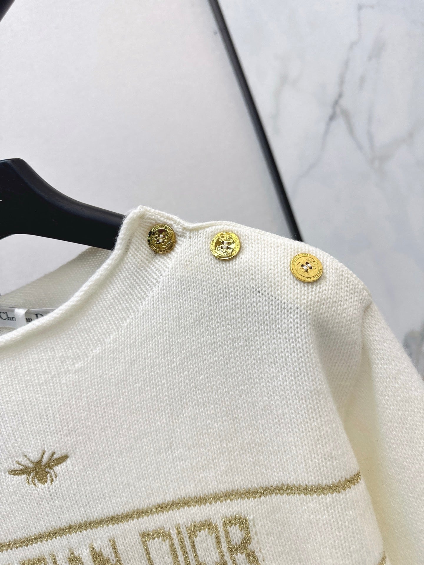 CD NEW embroidered cashmere sweater