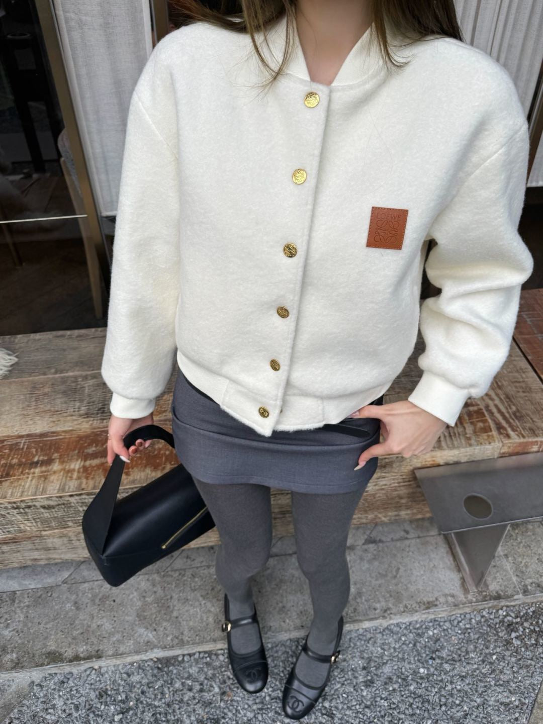 Loe NEW woolen baseball jacket