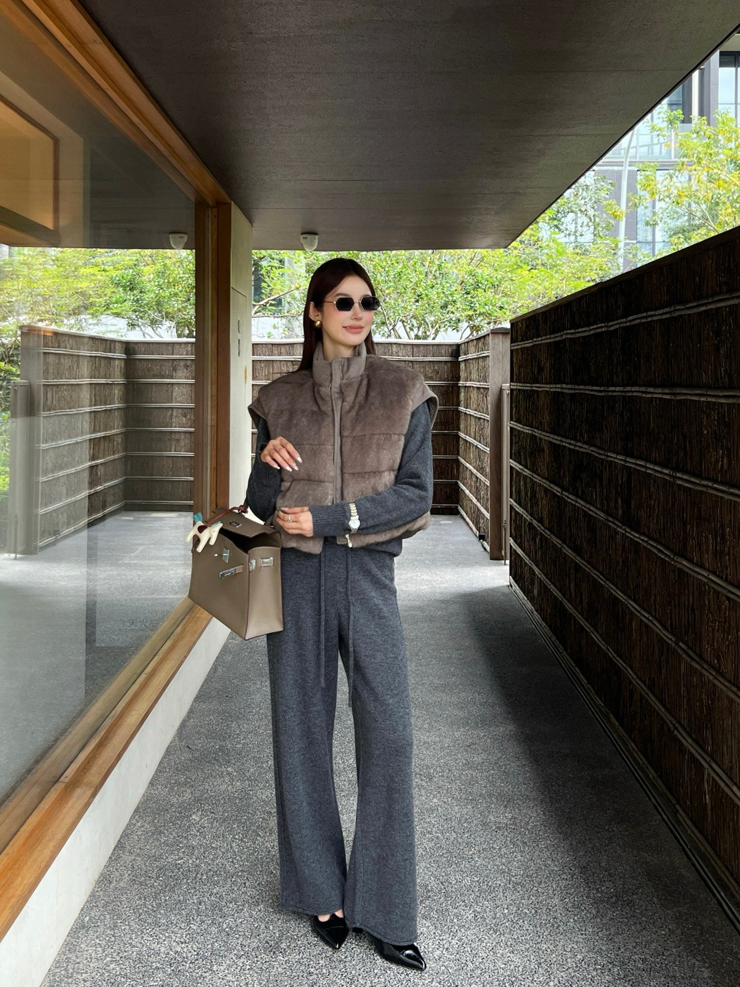 Brun NEW woolen  down vest