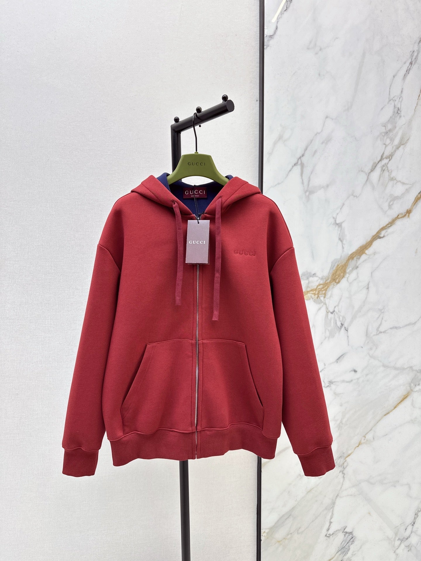 Guc NEW Zippered hooded jacket