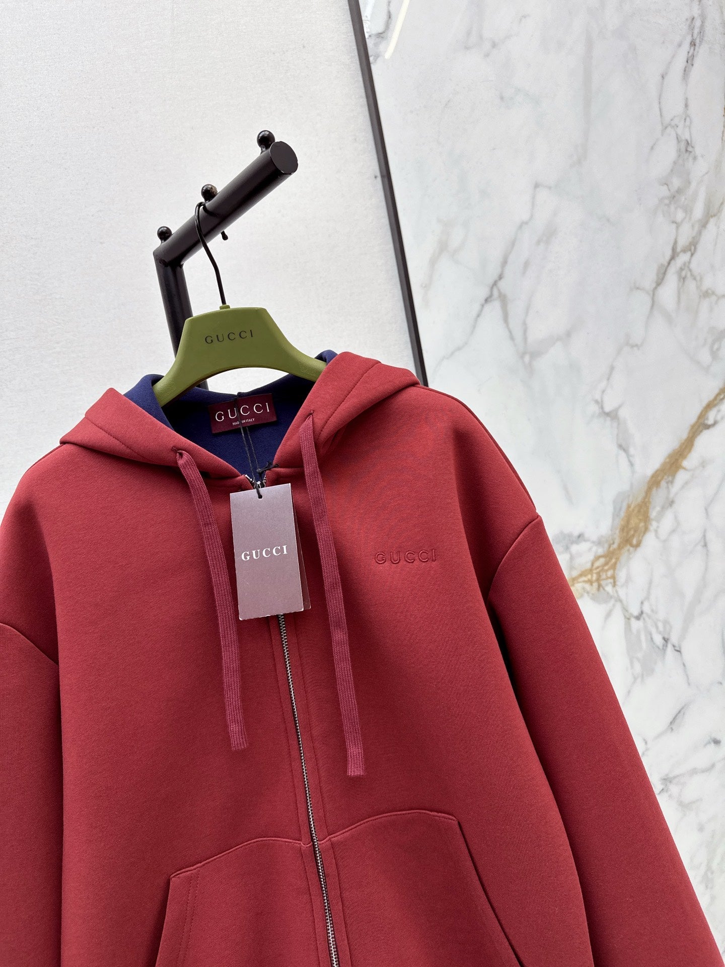 Guc NEW Zippered hooded jacket